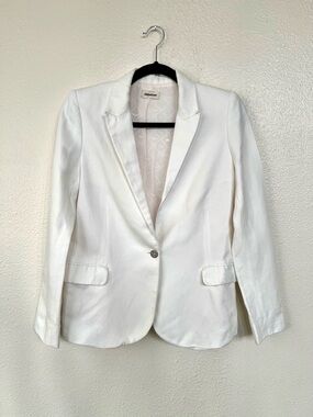 Zadig & Voltaire White Linen Blend Victor Blazer Size 34